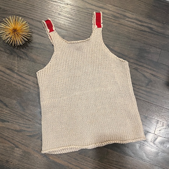 Anthropologie Intropia Piedra Linen Blend Knit Sweater / Tank Small - Picture 3 of 5